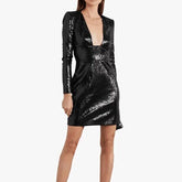 Deep V Evening Dress Gown