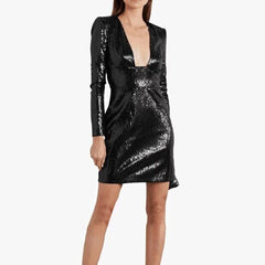 Deep V Evening Dress Gown