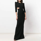 Cut Out Maxi Evening Dress Gown