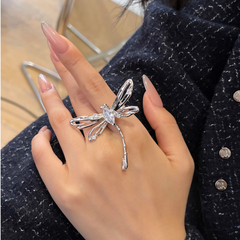 Diamante Dragonfly Ring