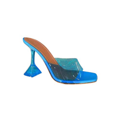 PVC High Heel Naked Mules Sandals