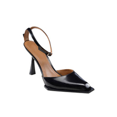 Ankle Strap Patent Leather Mid Heel Sandals