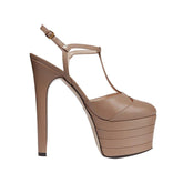 T-Strap High Heel Platform Sandals