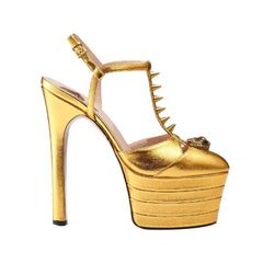 T-Strap High Heel Platform Sandals