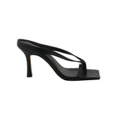 Leather Flip Flop Mules Sandals - 9cm