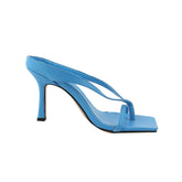 Leather Flip Flop Mules Sandals - 6.5cm