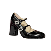 Diamante Buckled Mary Janes Shoes - 8cm