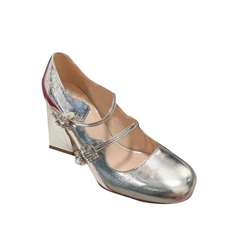 Diamante Buckled Mary Janes Shoes - 8cm