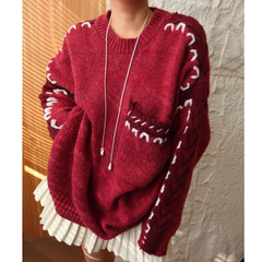 Pocket Oversized Knitwear Sweater