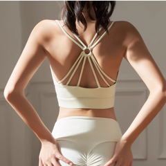 Yoga Pilates Back Cross Fitted Sports Bra
