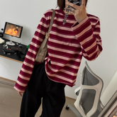 Striped Long Sleeves Top