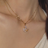 Diamante And Gem Necklace