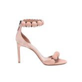 Button High Heel Sandals