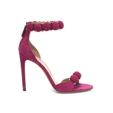 Button High Heel Sandals