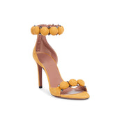 Button High Heel Sandals