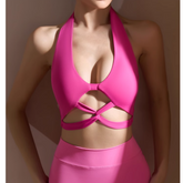 Yoga Pilates Cut Out Fitted Sports Bra