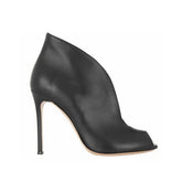 Deep V Vamp Ankle Heels