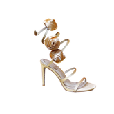 Flower Wrap High Heel Sandals