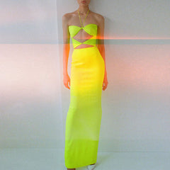 Cut Out Off-Shoulder Evening Dress Gown