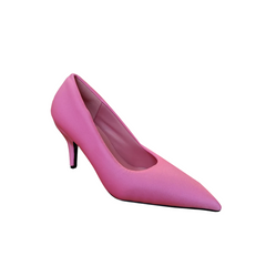 Satin Mid Heel Pumps