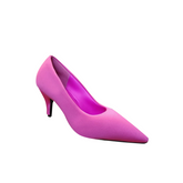 Satin Mid Heel Pumps