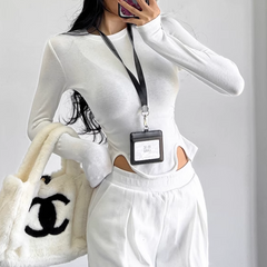 Asymmetric Hem Cropped Top