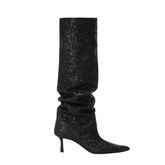 Kitten Heel Knee High Boots