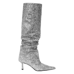 Kitten Heel Knee High Boots
