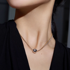 Ball Embellished Double Layers Necklace