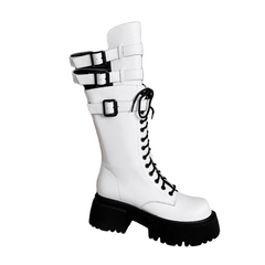 Buckled Lace Up Ankle Boots