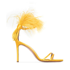 Feather Mid Heel Sandals - 7.5cm