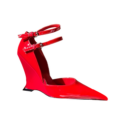 Ankle Strap Wedged Heel Sandals