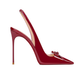 Bow Slingback High Heel Sandals - 10cm