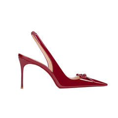 Bow Slingback Mid Heel Sandals - 6cm