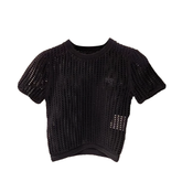 Cut Out Knitwear Cropped Top