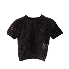 Cut Out Knitwear Cropped Top