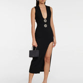 Deep V Slip Evening Dress Gown