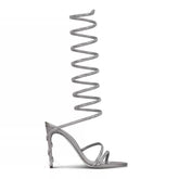 Diamante Wrap High Heel Sandals