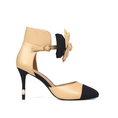 Flower Embellished High Heel Sandals