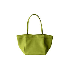 Leather Trapeze Tote Bag