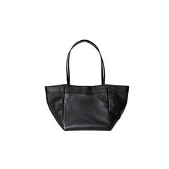 Leather Trapeze Tote Bag