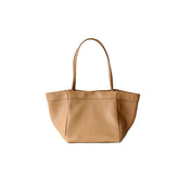Leather Trapeze Tote Bag
