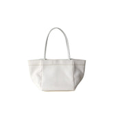 Leather Trapeze Tote Bag