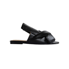 Knotted Leather Slipper Slides