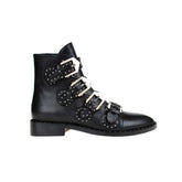 ive - LEWIS Studded Buckled Biker Ankle Boots