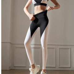 Yoga Pilates Bi-Color Fitted Stretch Leggings
