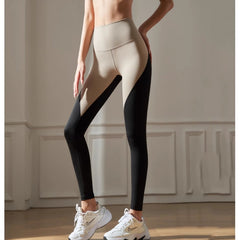 Yoga Pilates Bi-Color Fitted Stretch Leggings
