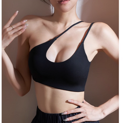 Yoga Pilates Asymmetric Dri-Fit Fitted Sports Bra