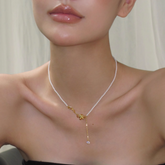 Pearl And Flower Necklace