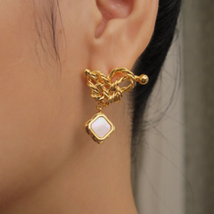 Braided Gem Earrings - Pair